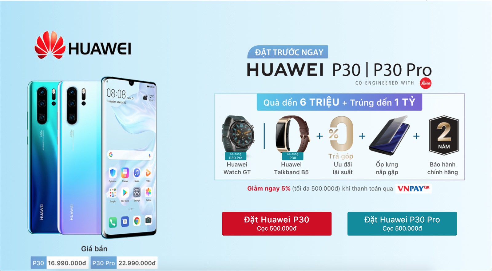 Mua Huawei - Cơ hội trúng đến 1tỷ đồng